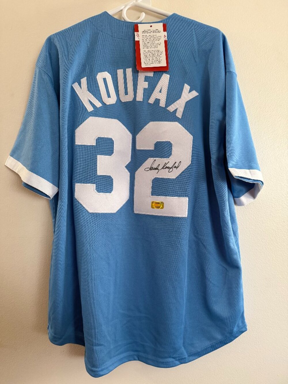 SANDY KOUFAX SIGNED BROOKLYN DODGERS AUTOGRAPHED MITCH-NESS JERSEY W/COA XL 23-3